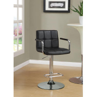 Coaster Furniture 121095 Adjustable Height Bar Stool Black and Chrome